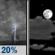 Tonight: A 20 percent chance of showers and thunderstorms before 10pm.  Partly cloudy, with a low around 72. Southeast wind around 10 mph. 