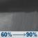 Tonight: A slight chance of showers and thunderstorms, then showers and possibly a thunderstorm after 10pm. Low around 69. East wind 5 to 10 mph. Chance of precipitation is 90%. New rainfall amounts between a quarter and half of an inch possible. Tonight: A slight chance of showers and thunderstorms, then showers and possibly a thunderstorm after 10pm. Low around 69. East wind 5 to 10 mph. Chance of precipitation is 90%. New rainfall amounts between a quarter and half of an inch possible.