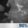 Wednesday Night: Chance Showers And Thunderstorms then Showers And Thunderstorms