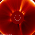 Latest LASCO C2 image of the Sun